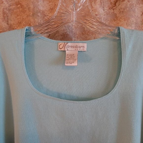 Lt aqua short sleeve scoop neck tee 18/20 - Picture 2 of 3